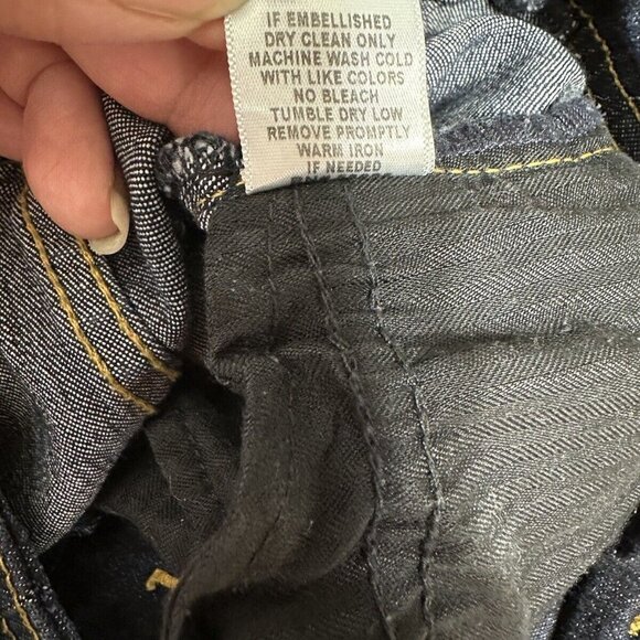 Era of Chaos Dark Wash‎ Denim Straight Leg Skinny Stretch Button Fly Overalls 28 - Picture 10 of 12